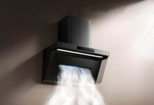 Campana extractora Xiaomi Mijia Smart Smoke Cleaner Pro en una cocina moderna