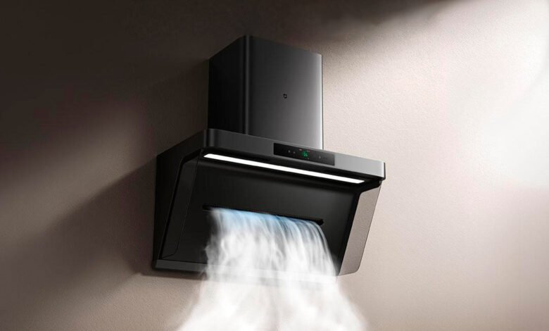 Campana extractora Xiaomi Mijia Smart Smoke Cleaner Pro en una cocina moderna