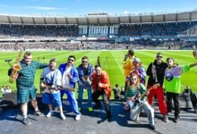 Familias celebrando el Día de las Infancias en el Estadio Mario Alberto Kempes