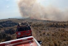 Incendio forestal en el paraje Piedras Azules, Villa de Soto