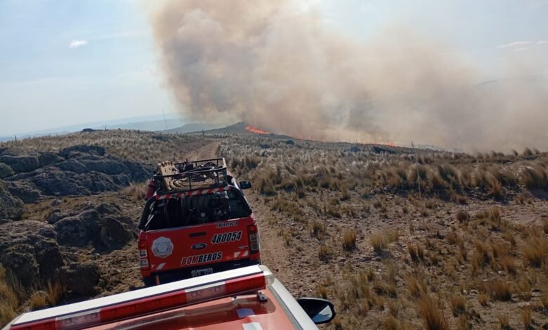 Incendio forestal en el paraje Piedras Azules, Villa de Soto