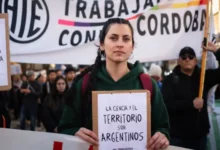 Investigadores y trabajadores del Conicet en la movilización científica