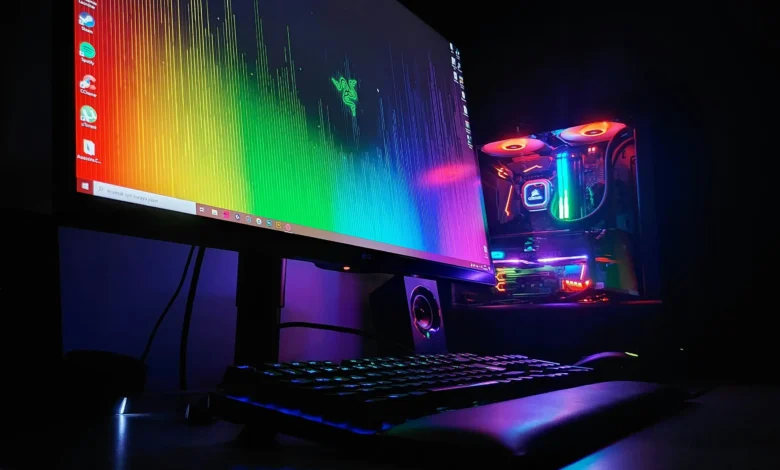 Imagen de un monitor con una aplicación de Windows abierta