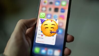 Imagen de los nuevos fondos animados de WhatsApp en una pantalla de iPhone