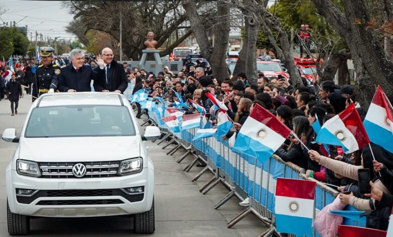 Almafuerte celebrando su 114° aniversario con gobernador Llaryora y autoridades