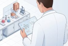 Representación de la IA de Huawei aplicada al descubrimiento de fármacos