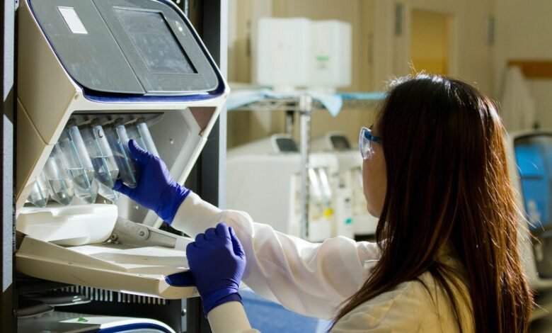 Instalación del National Cancer Institute, muestra de investigación médica avanzada