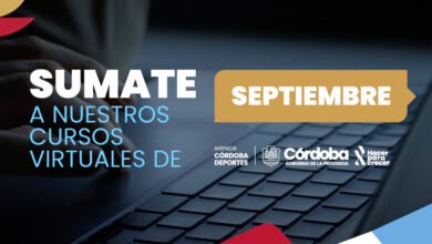 Imagen promocional de los cursos virtuales de la Agencia Córdoba Deportes