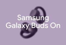 Diseño filtrado de los Galaxy Buds On, auriculares tipo clip de Samsung