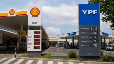 Estación de servicio YPF y Shell en avenida Fuerza Aérea, Córdoba