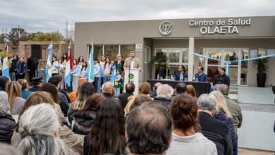 Inauguración del Centro de Salud Ana María Delfino en Olaeta