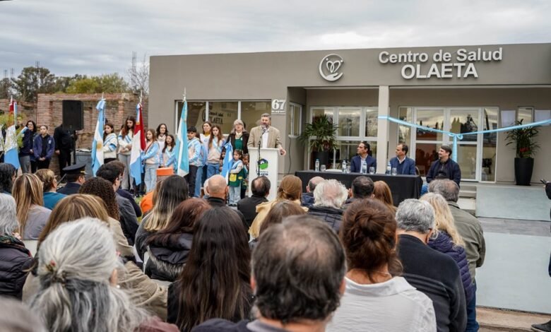Inauguración del Centro de Salud Ana María Delfino en Olaeta