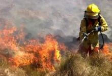 Mapa de la provincia de Córdoba con zonas de riesgo de incendios forestales