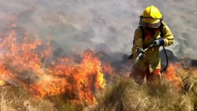 Vista aérea del paisaje cordobés bajo amenaza de incendios forestales