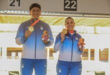 Atletas de Córdoba en la piscina durante los Juegos Suramericanos Santa Fe 2026