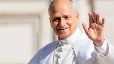Escenario de la FAdeA preparado para la misa del Papa León XIV