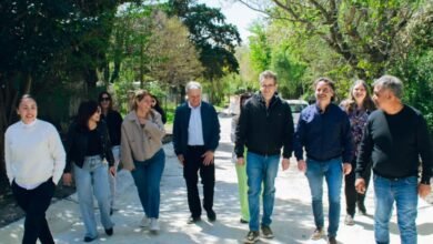 Obra de pavimentación de la calle Las Vertientes que une Agua de Oro con El Manzano en las Sierras Chicas