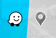 Pantalla de Waze mostrando alertas de radares y cámaras en Android Auto