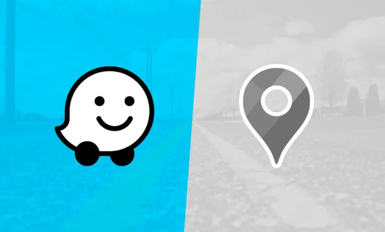Pantalla de Waze mostrando alertas de radares y cámaras en Android Auto