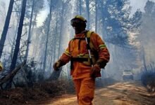 Mapa de la provincia de Córdoba con zonas de alto riesgo de incendios forestales