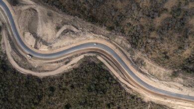 Obra de pavimentación de la ruta S‑372 entre Santa Rosa de Calamuchita y Soconcho en la zona de las Sierras de Calamuchita