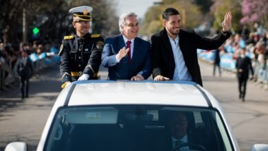 Gobernador Martín Llaryora en el acto del 113° aniversario de Río Tercero
