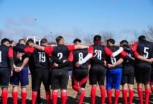 Equipo de rugby interno en la cancha del complejo carcelario Reverendo Padre Luchesse