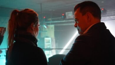 Escena del rodaje de la serie Visceral en Casa Babylon, Córdoba