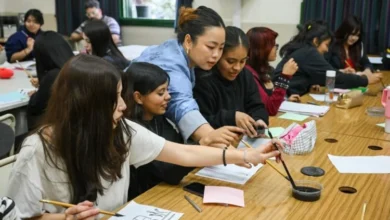 Estudiantes de secundaria cordobesa aprendiendo chino mandarín en el aula