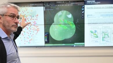 Mapa de la red de estaciones del Observatorio Hidrometeorológico de Córdoba