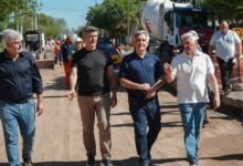 Obras de rehabilitación en la calle Río Negro, Parque Capital Sur, Córdoba