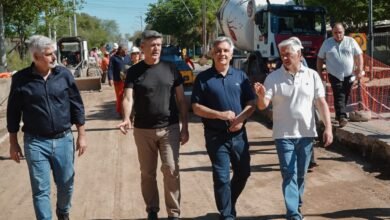Obras de rehabilitación en la calle Río Negro, Parque Capital Sur, Córdoba