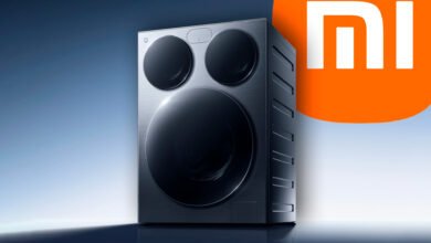 Lavadora triple Xiaomi en uso en un cuarto de lavado
