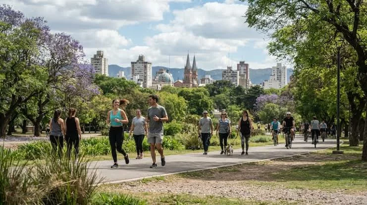 Vista panorámica del centro de Córdoba bajo cielo despejado
