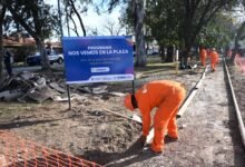 Obras de renovación y mejora de las plazas Gálvez, Baravino y Poeta Lugones en el barrio Poeta Lugones, Córdoba