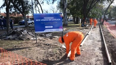 Obras de renovación y mejora de las plazas Gálvez, Baravino y Poeta Lugones en el barrio Poeta Lugones, Córdoba