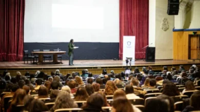 Pabellón Argentina de la UNC preparado para la jornada de salud mental y adicciones en Córdoba