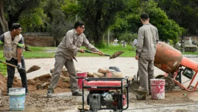 Fachada renovada del Cementerio San Vicente en Córdoba con obra de puesta en valor
