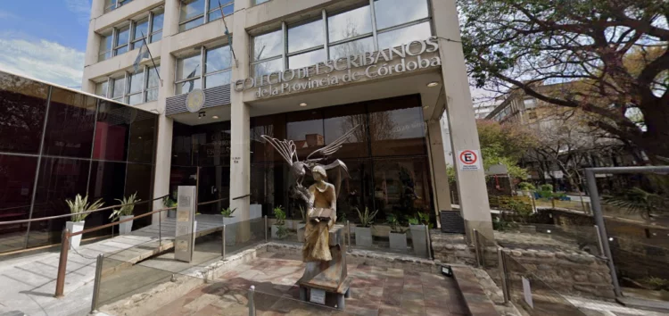 Pantalla del Portal Académico Notarial del Colegio de Escribanos de Córdoba