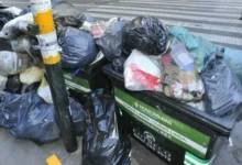 Camión de recolección de residuos detenido en una calle del centro de Córdoba