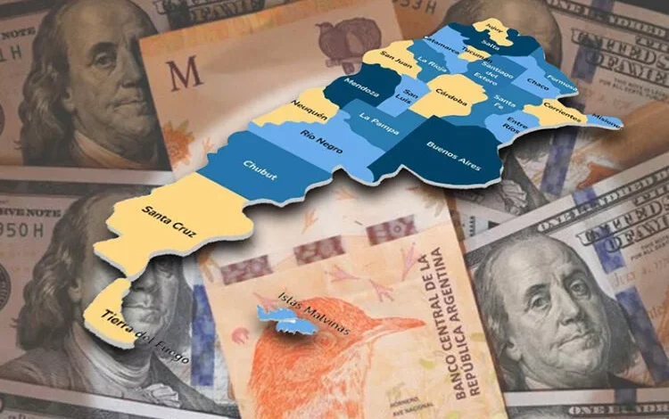 Gráfica de resultados fiscales provinciales de Argentina en 2026, con Córdoba resaltada en verde