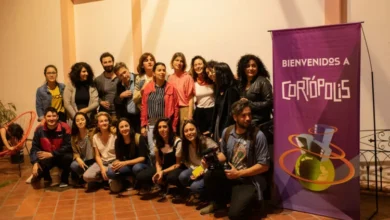 Cartel del Festival Cortópolis 20 años en el Cineclub Municipal Hugo del Carril, Córdoba