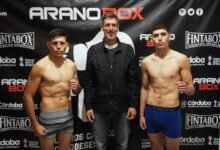 Boxeadores locales en el Club 9 de Julio de Morteros durante la jornada de futuros campeones