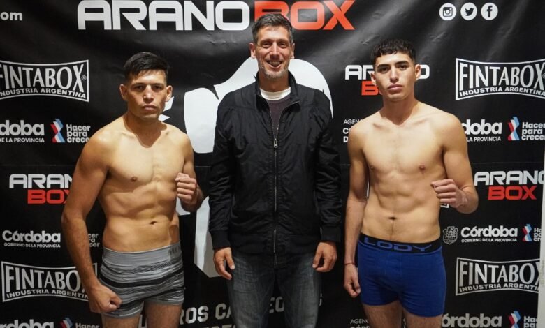Boxeadores locales en el Club 9 de Julio de Morteros durante la jornada de futuros campeones