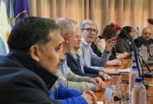 Rectores de universidades cordobesas reunidos en la Sala del Consejo Superior de la UNC para discutir el Presupuesto 2027
