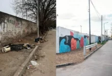 Terreno recuperado en General Bustos con juegos infantiles y áreas verdes
