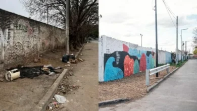 Terreno recuperado en General Bustos con juegos infantiles y áreas verdes
