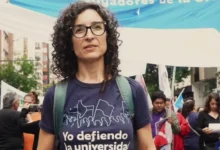 Manifestación de docentes y estudiantes de la Universidad Nacional de Córdoba durante la quinta Marcha Federal Universitaria