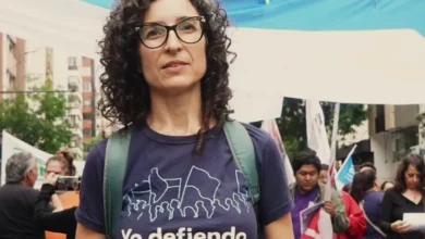 Manifestación de docentes y estudiantes de la Universidad Nacional de Córdoba durante la quinta Marcha Federal Universitaria