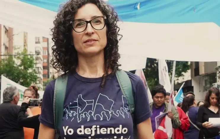 Manifestación de docentes y estudiantes de la Universidad Nacional de Córdoba durante la quinta Marcha Federal Universitaria